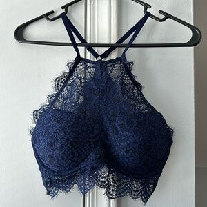 PINK Blue Lace Bralette